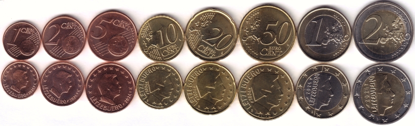 Luxembourg 2024 Euro coins set UNC