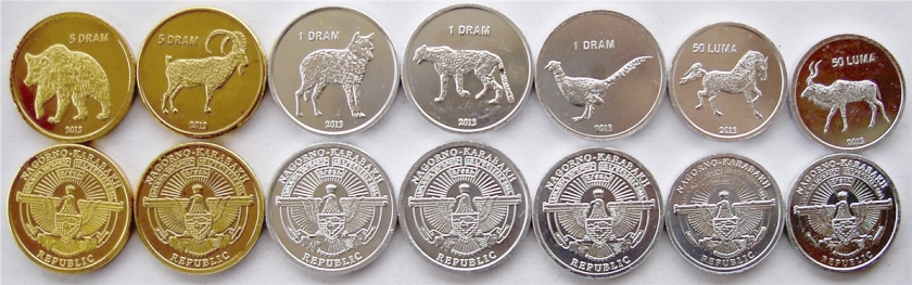 Nagorno-Karabakh 7 coins 2013 UNC