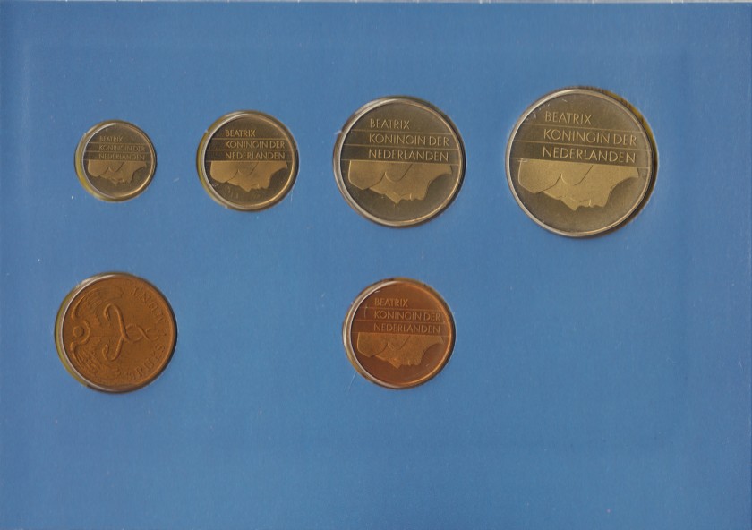 Netherlands 1987 KM# 202 - 206 Mint Set 5 coins UNC