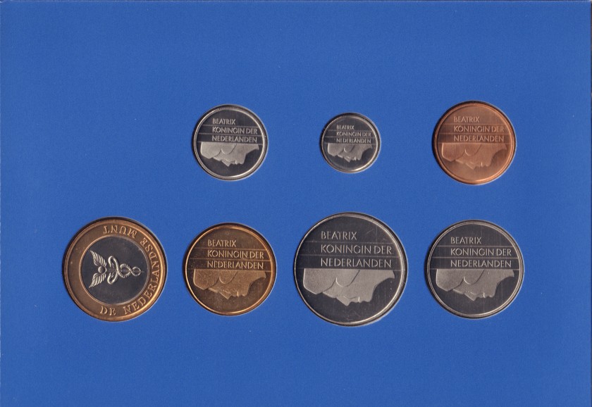 Netherlands 1997 KM# 202 - 206, 210 Mint Set 6 coins UNC