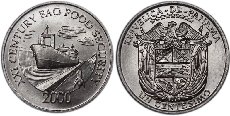 Panama 2000 KM# 132 1 Centesimo FAO UNC