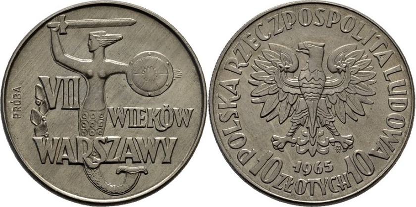 Poland 1965 KM# Pr131 10 Złotych UNC