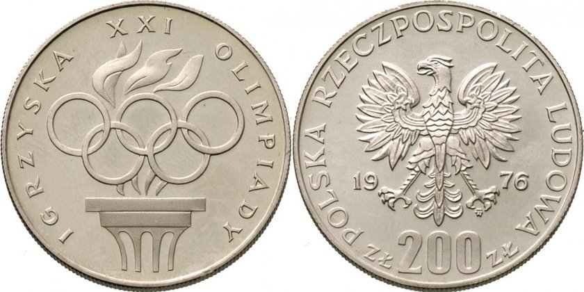 Poland 1976 200 zł XXI Montreal Summer Olympic Games