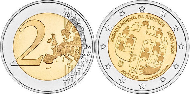 Portugal 2023 2 Euro World Youth Day Portugal 2023 UNC