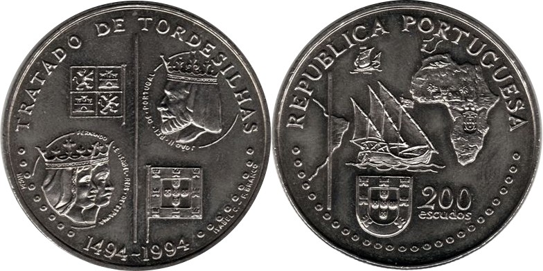 Portugal KM# 671 200 Escudos 1994 UNC