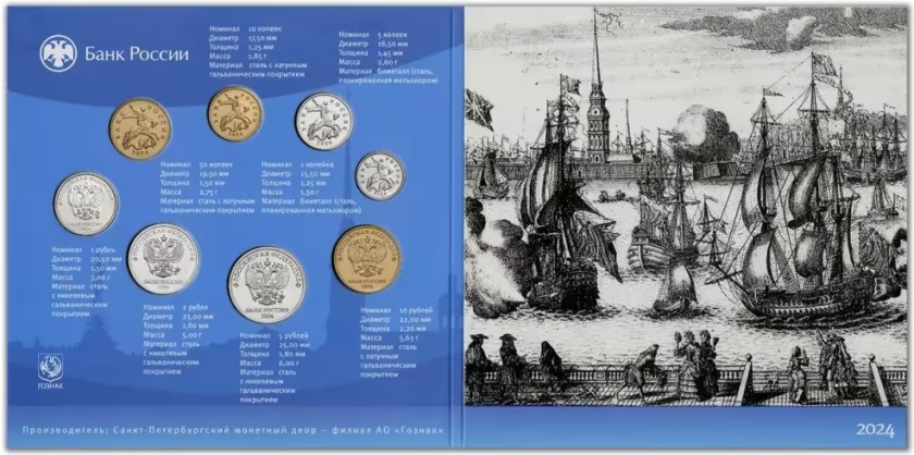Russia 2024 Mint set 8 coins BU