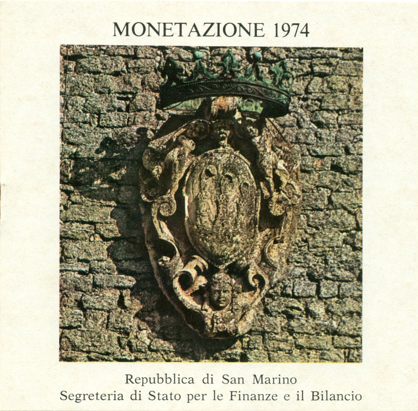 San Marino 1974 KM# 30-37 Mint set UNC