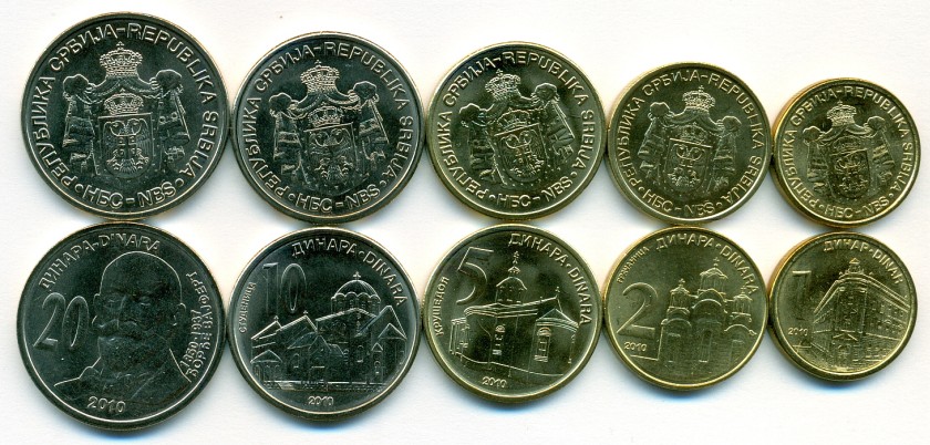 Serbia 2010 5 coins UNC