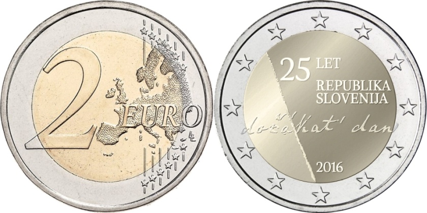 Slovenia 2016 2 Euro 25th anniversary of Independence UNC