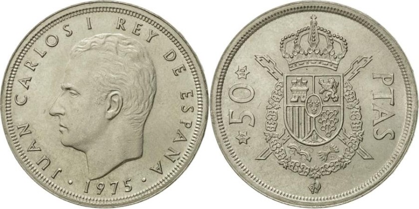 Spain 1975 (1980) KM# 809 50 Pesetas UNC