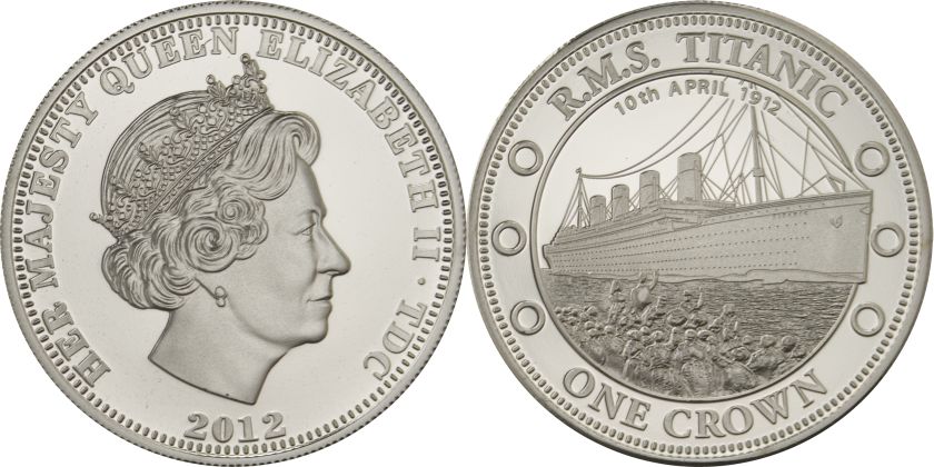 Tristan da Cunha 2012 Titanic 2 coins