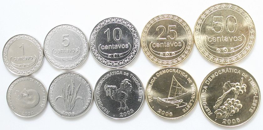 Timor 2004 KM# 1-5 5 coins UNC