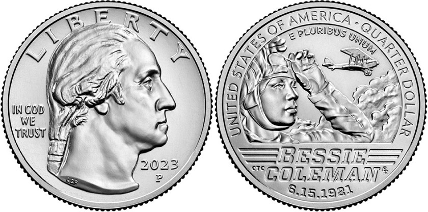 United States 2023 25 Cents Bessie Coleman P UNC