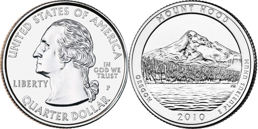 United States 2010 25 Cents Oregon P UNC