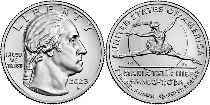 United States 2023 25 Cents Maria Tallchief P UNC