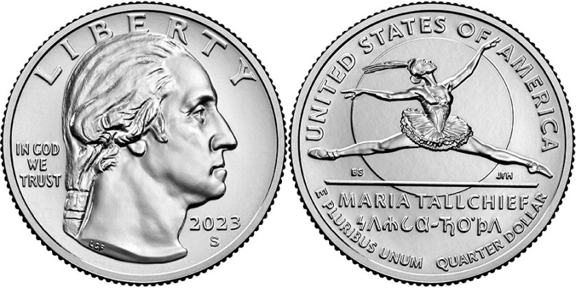 United States 2023 25 Cents Maria Tallchief S UNC