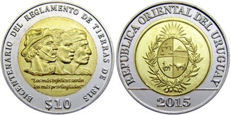 Uruguay 2015 KM# 141 10 Pesos Uruguayos UNC