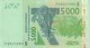 West African States Guinea Bissau P917Sq 5.000 Francs 2017 UNC