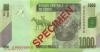Congo Democratic Republic P101bs SPECIMEN 1.000 Francs 2013 UNC