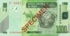 Congo Democratic Republic P101a SPECIMEN 1.000 Francs 2012 (2005) UNC