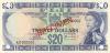 Fiji P75bs SPECIMEN 20 Dollars 1974 UNC