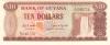 Guyana P23d 10 Dollars 1966-1992 UNC