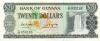 Guyana P24d 20 Dollars 1966-1989 Guyana P24d 20 Dollars 1966-1989