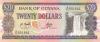 Guyana P27(2) 20 Dollars 1989 UNC