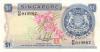 Singapore P1d 1 Dollar 1972 UNC