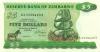 Zimbabwe P2c 5 Dollars 1983 UNC