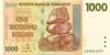 Zimbabwe P71 1.000 Dollars 2007 UNC
