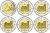 Germany 2017 2 Euro Porta Nigra - Rheinland-Pfalz ADFGJ 5 coins UNC