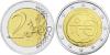 Portugal 2009 2 Euro 10 Years of Monetary and Economic Union UNC