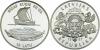 Latvia 1997 Riga ship Silver