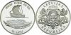 Latvia 1997 Riga ship Silver