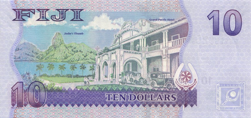 Fiji P111b 10 Dollars 2011 UNC