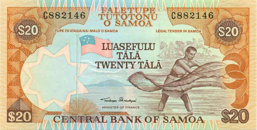 Samoa P35a(2) 20 Tālā 2002 UNC