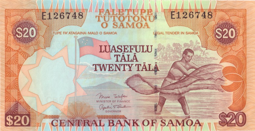 Samoa P35b 20 Tala 2005 UNC