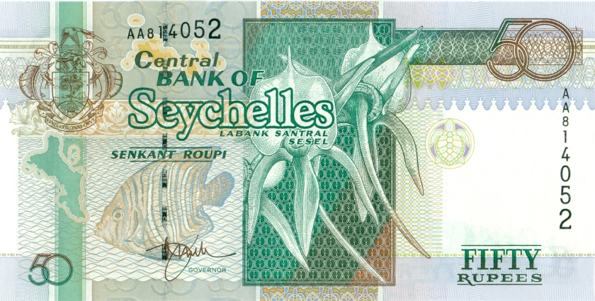 Seychelles P38 50 Rupees 1998 UNC