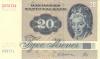 Denmark P49g(1) 20 Kroner 1987 UNC